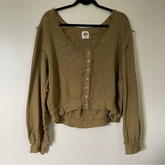 FP We The Free | Olive Button Crop Cardigan | Size Small - Picture 2 of 13